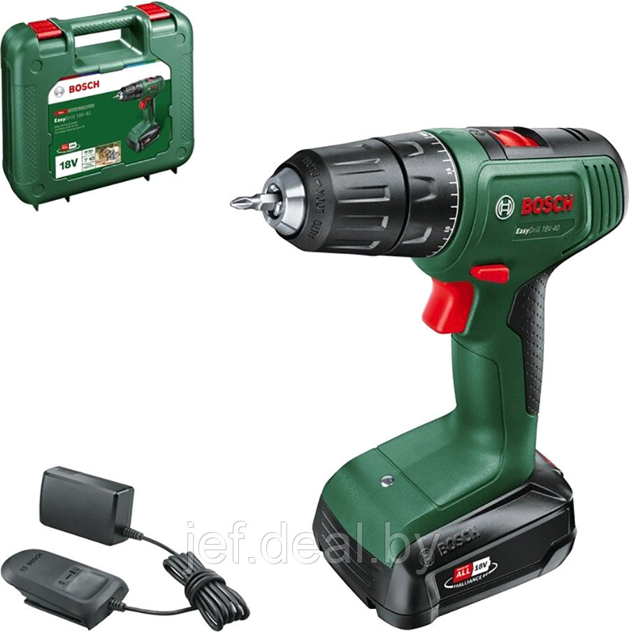 Аккумуляторная дрель-шуруповерт EASYDRILL 18V-40 BOSCH 06039D8004 - фото 2 - id-p194102347