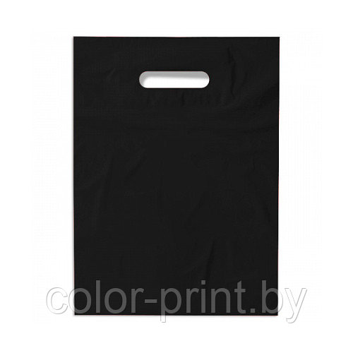 Пакет ПВД 30*40+3, 80 мкм, чёрный, pantone Black