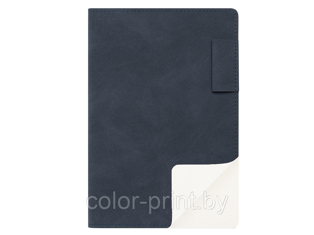 Ежедневник Flexy Tenero Suede A5, синий, недатированный, в гибкой обложке с петлей для ручки