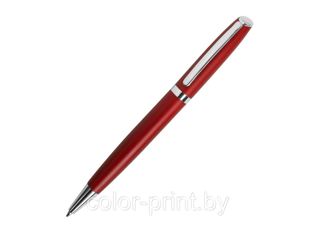Ручка шариковая, металл, красный/серебро, Classic