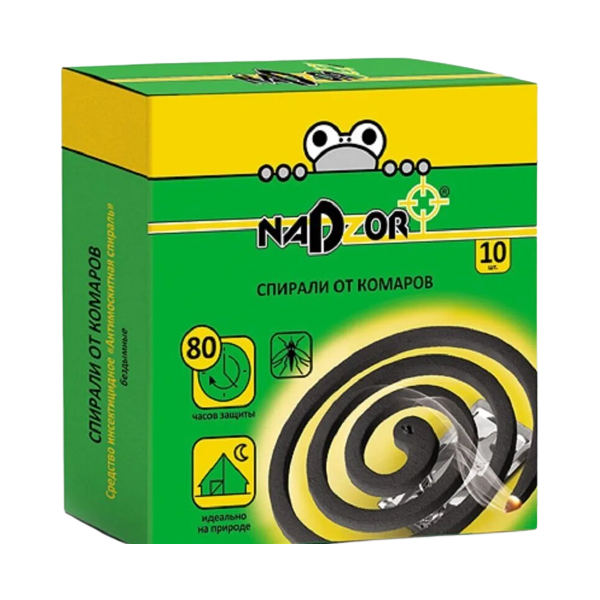 Надзор Nadzor спирали от комаров, 10 шт (черные)