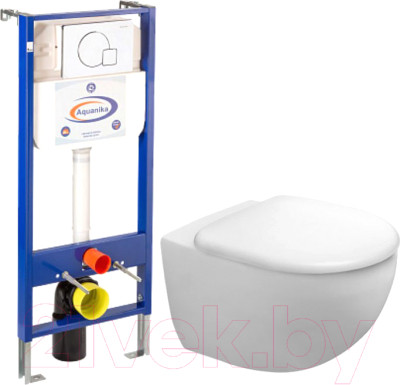 Унитаз подвесной с инсталляцией Duravit Architec Rimless 45720900A1 + 10.702.450.02.10