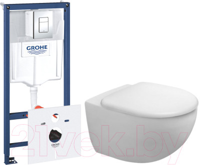 Унитаз подвесной с инсталляцией Duravit Architec Rimless 45720900A1 + 38775001