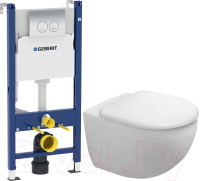 Унитаз подвесной с инсталляцией Duravit Architec Rimless 45720900A1 + 458.124.21.1