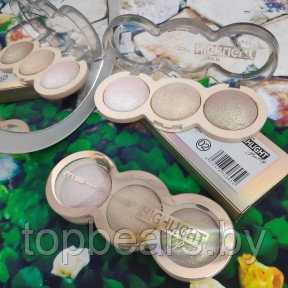 Хайлайтер для макияжа лица MSYAHO Powder Highlighter Pretty 3 color mix (3 тона х 10,5 g) Тон 02, фото 1
