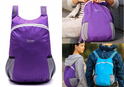 Складной компактный рюкзак Tuban (ХИТ СЕЗОНА) Фиолетовый - фото 1 - id-p109389724