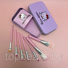 Набор кистей для макияжа 7 штук Hello Kitty Pink - фото 1 - id-p179745394