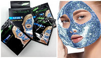 Маска для лица Do beauty Star glow mask, упаковка 10 масок по 18 гр. С синим глиттером (снимает воспаления и