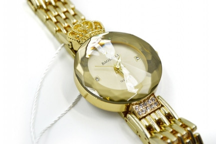 Часы Baosaili с короной, золото - фото 1 - id-p93846491