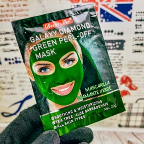 Маска-пилинг для лица Dear She Galaxy Diamond, 20 гр. Green Peel-Off Mask (борьба с акне и постакне, - фото 1 - id-p110684507