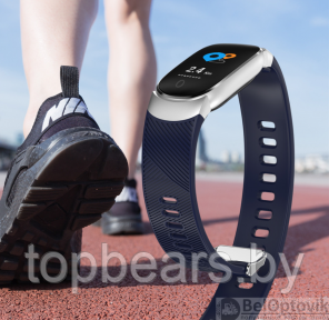 Смарт-браслет Smart Bracelet Unleach Your Run QW16 с функцией измерения артериального давления Синий, фото 1