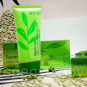 Солнцезащитный увлажняющий крем для кожи лица с семенами зелёного чая FarmStay Green Tea Seed Moisture Sun