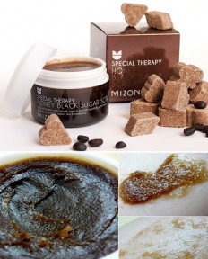 Медовый скраб для лица с натуральным черным сахаром Honey Black Sugar Scrub Mizon,  80 ml     Original Korea