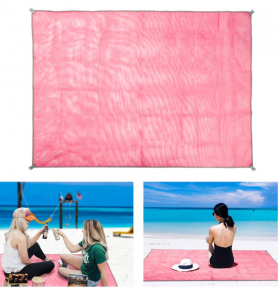 Пляжная лежанка (коврик) Анти Песок Sand Free Mat Розовый - фото 1 - id-p120281816
