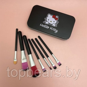 Набор кистей для макияжа 7 штук Hello Kitty Black - фото 1 - id-p179743223