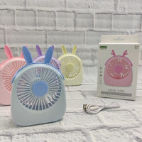 Портативный USB-вентилятор с Ушками Mini FAN SQ-2144/2 скорости обдува Голубой