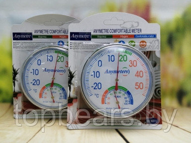 Термометр с гигрометром Anymeters, механический, от -30 (-20) до 50 Белый корпус ТН101С - фото 1 - id-p179743929
