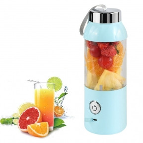 Блендер - шейкер (соковыжималка) портативный, переносной USB EveryDay Juicer Cup, 550 мл, 100W Голубой корпус - фото 1 - id-p119934321