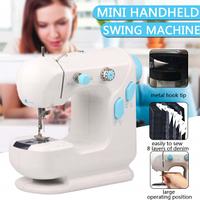 Мини швейная машинка Mini Sewing Machine модель 308 (Двойная скорость, двойная строчка)