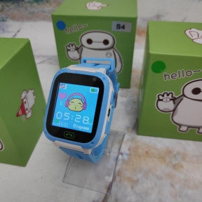 Детские умные часы SMART BABY S4 с функцией телефона Голубые с белым