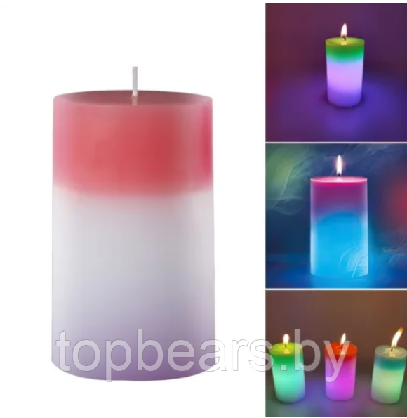 Магическая восковая свеча Candled Magic 7 Led меняющая цвет (на светодиодах) - фото 7 - id-p179743321