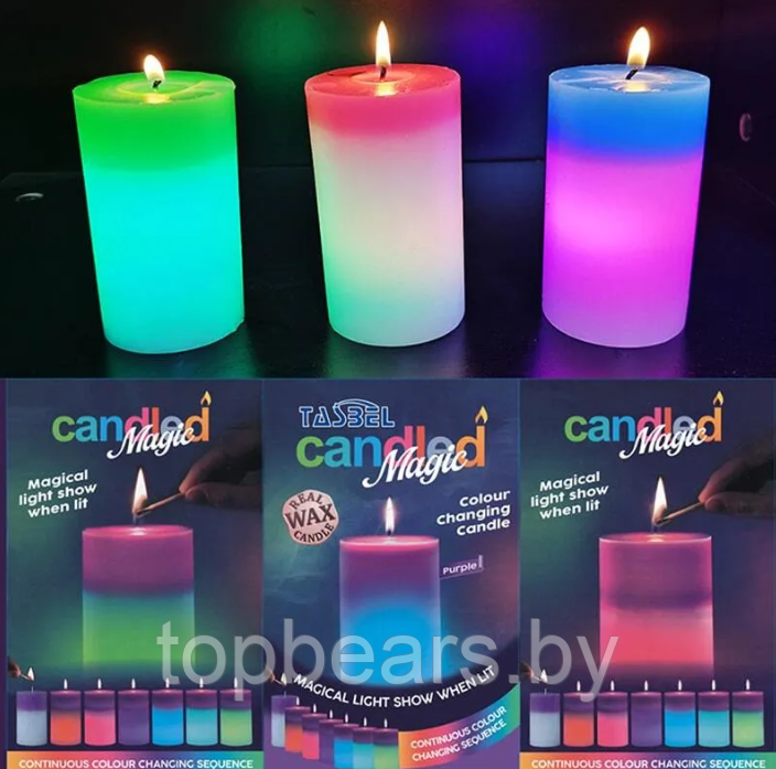 Магическая восковая свеча Candled Magic 7 Led меняющая цвет (на светодиодах) - фото 9 - id-p179743321