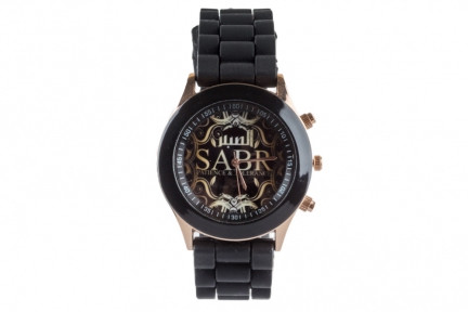 Кварцевые часы SABR на чёрном силиконовом браслете (бол.) - фото 1 - id-p93849017