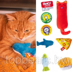 Набор игрушек для животных Счастливый кот 5 в 1 (с погремушкой и кошачьей мятой) SET4.