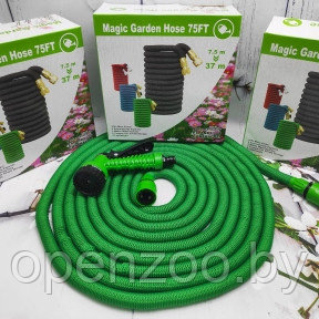 Шланг саморасширяемый садовый для воды Magic Garden Hose (8.5m - 35.3m) NEW ОРИГИНАЛ с пулевизатором Зеленый