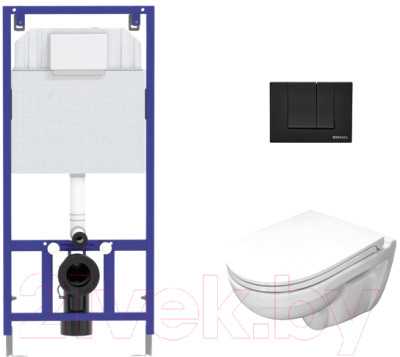 Унитаз подвесной с инсталляцией Sanita Luxe Best SL DM BSTSLWH0104 + 525 040000 + S5 040045