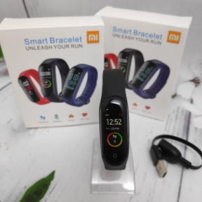 NEW Фитнес - браслет Mi Smart Band 4 Черный (в белом бумажном кейсе) - фото 1 - id-p118969010