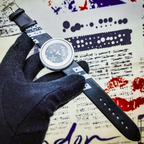 Часы женские Chopard Argent Geneve S9204 со стразами Черный - фото 1 - id-p118969020