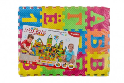 Детский развивающий коврик-пазл Буквы Eva Puzzle