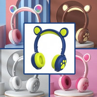 Беспроводные Bluetooth наушники Hello Bear BK-5 с подсветкой Синий