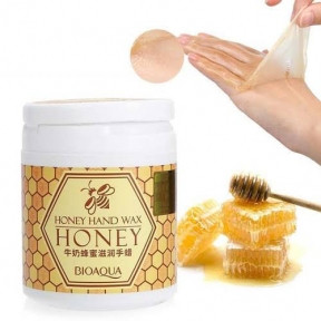 Парафиновая маска для рук Bioaqua Honey hand wax с экстрактом меда и розы, 170g - фото 1 - id-p118886479