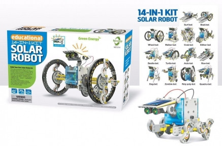 Конструктор Educational Solar Robot Kit 14 in 1 на солнечной батарее No.214 Green Energy - фото 1 - id-p94455961