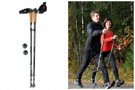 Телескопические палки для скандинавской ходьбы Nordic Walking Carbon 60, 2 шт - фото 1 - id-p153187591