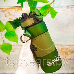 Спортивная бутылка для воды Sport Life / замок блокиратор крышки / поильник / 500 мл Зеленый