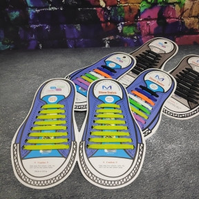 Универсальные силиконовые шнурки для обуви Желтый - фото 1 - id-p133809178