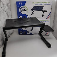 Складной cтолик трансформер для ноутбука Multifunctional Laptop Table T9 с охлаждением (48,0 х 28,0