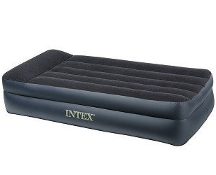 Надувная кровать Pillow Rest Raised Bed 102х203х47см с подголовником,  встроенный насос 220V