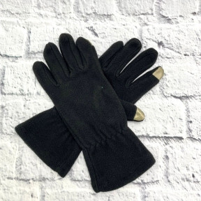 Перчатки флисовые черные Зимние для сенсорных экранов - фото 1 - id-p170322762