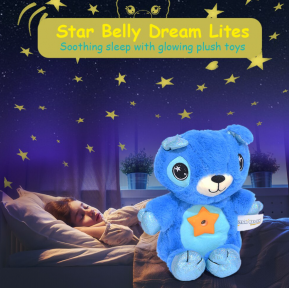 Мягкая игрушка-ночник-проектор STAR BELLY  Синий Мишка