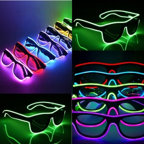 Очки для вечеринок с подсветкой PATYBOOM (три режима подсветки) Зеленые - фото 1 - id-p170174591