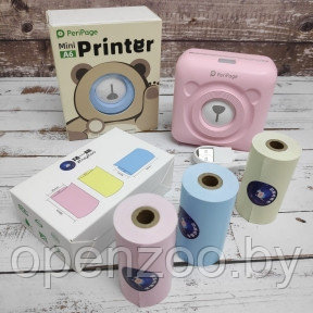 Карманный Bluetooth термопринтер (принтер) Printer PeriPage mini A6 для смартфона Розовый - фото 1 - id-p133757989