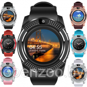 Умные часы Smart Watch V8 Черные - фото 1 - id-p170741797