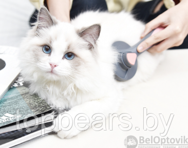 Расческа для вычесывания кошек и собак T9 Pet Needle Comb Пуходерка - фото 1 - id-p183112349