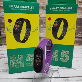 Фитнес-браслет Smart М5 с функцией тонометра Фиолетовый