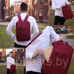 Городской рюкзак Lifestyle с USB и отделением для ноутбука до 17.72 Красный, фото 1