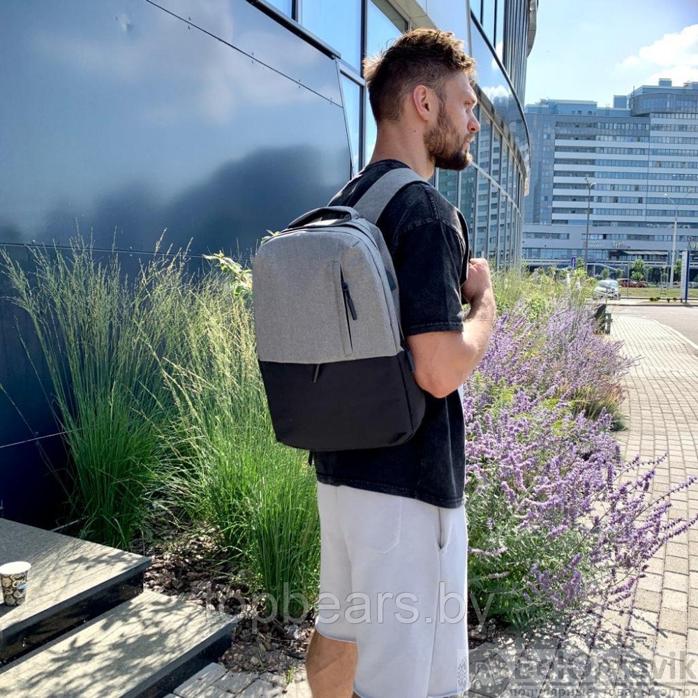 Городской рюкзак Urban с USB и отделением для ноутбука до 15.75 Серый с серым - фото 5 - id-p181796974